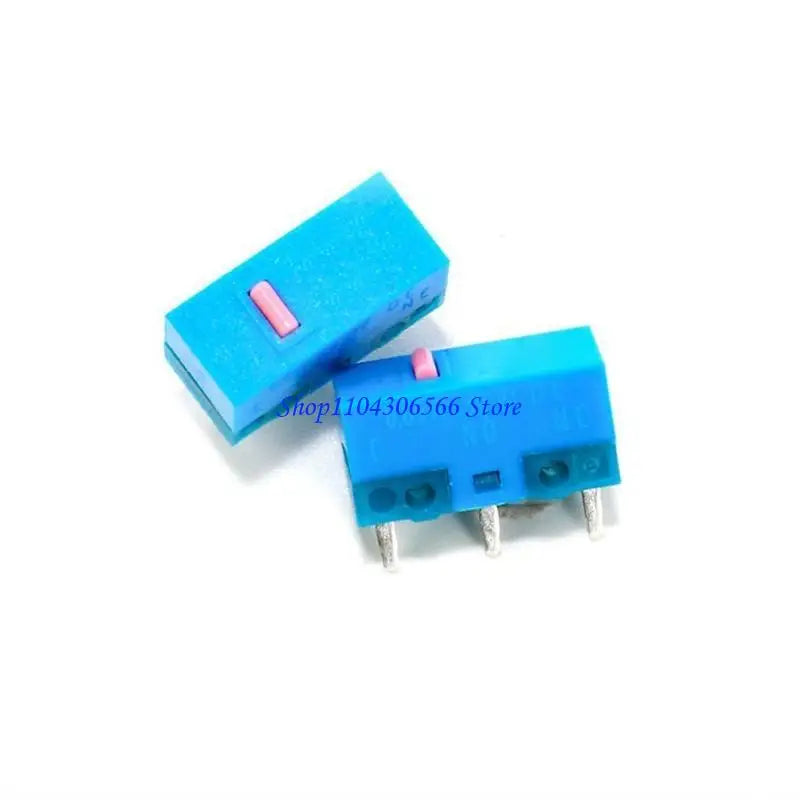 HUANO Mouse Micro Switch 2-Pack – Pink Dot, 80M Life, 3-Pin Mouse Micro Switch HIP