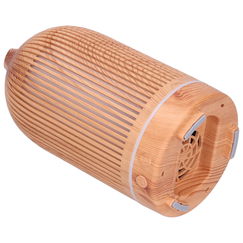 200ml Mini Hollow Humidifier with Night Light USB Powered Diffuser 5V Light Wood Grain Desktop Humidifier Humidifying Tool HIP