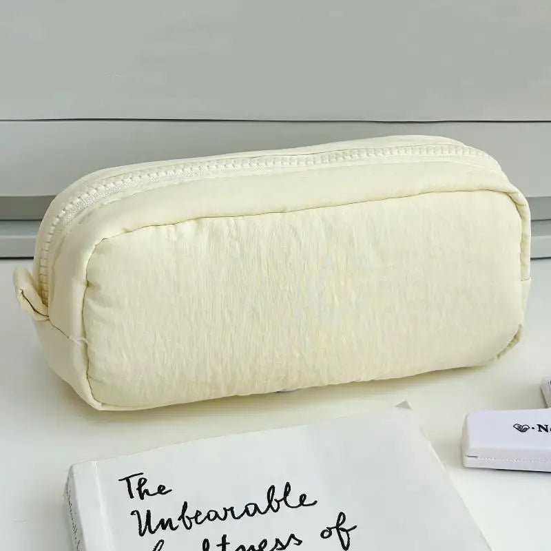 Minimalist Pencil Case – Large Capacity Stationery Organizer Pencil Case Organizer HIP White