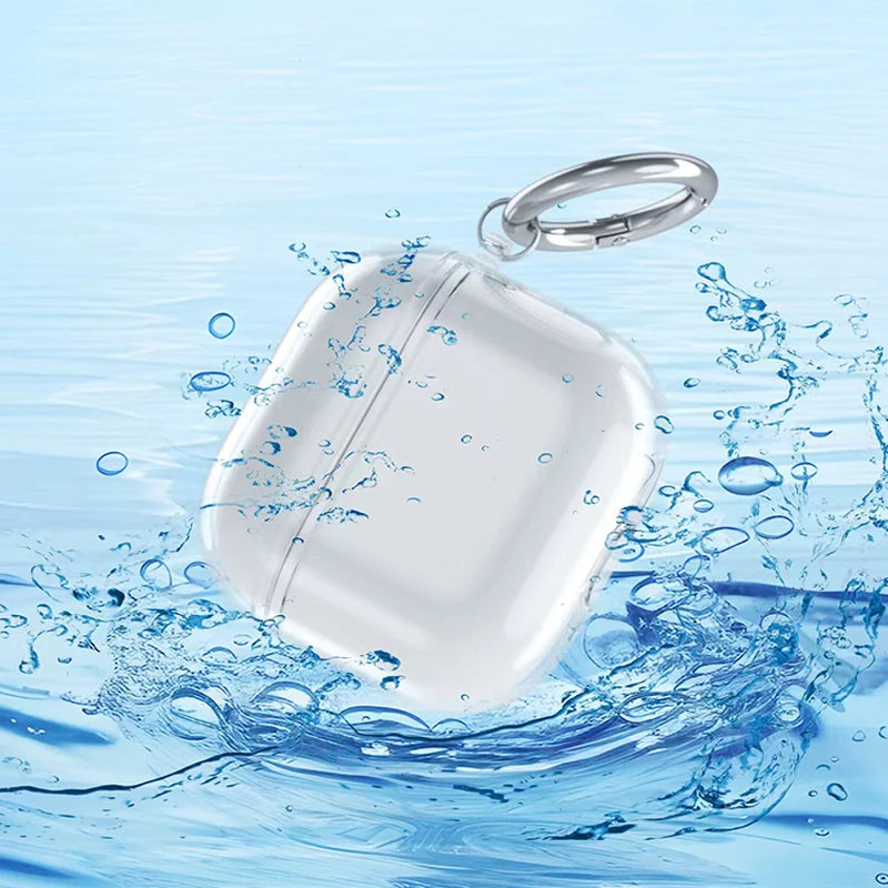 Clear TPU Case for AirPods 4 with Keychain | Protective Cover Earphone Case HIP