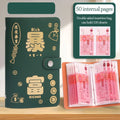 100 Envelope Money Saving Challenge Binder – PU Reusable Budget Savings Binder HIP Green