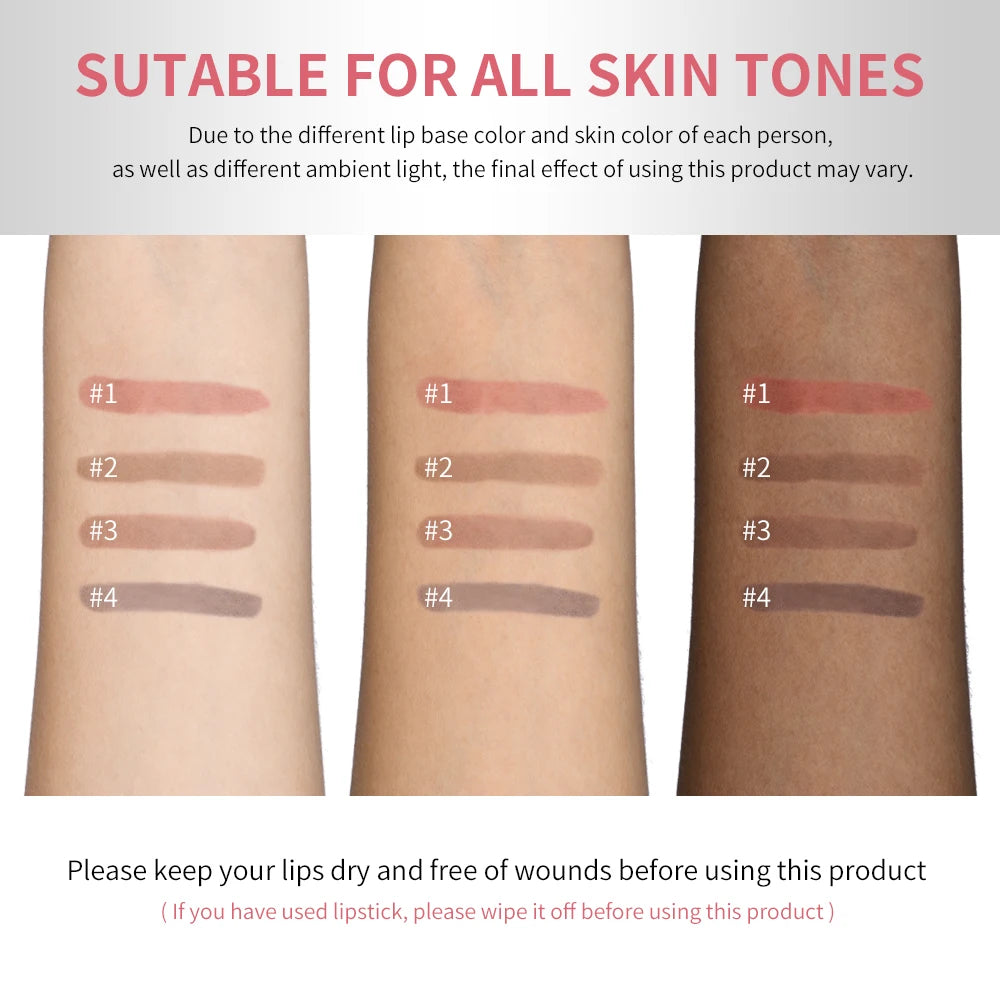 Lip Liner Pencil Peel Off Lip Stain Tattoo Long Wearing Matte Waterproof Smudge Proof Transfer Proof Lip Cosmetic For All Day HIP