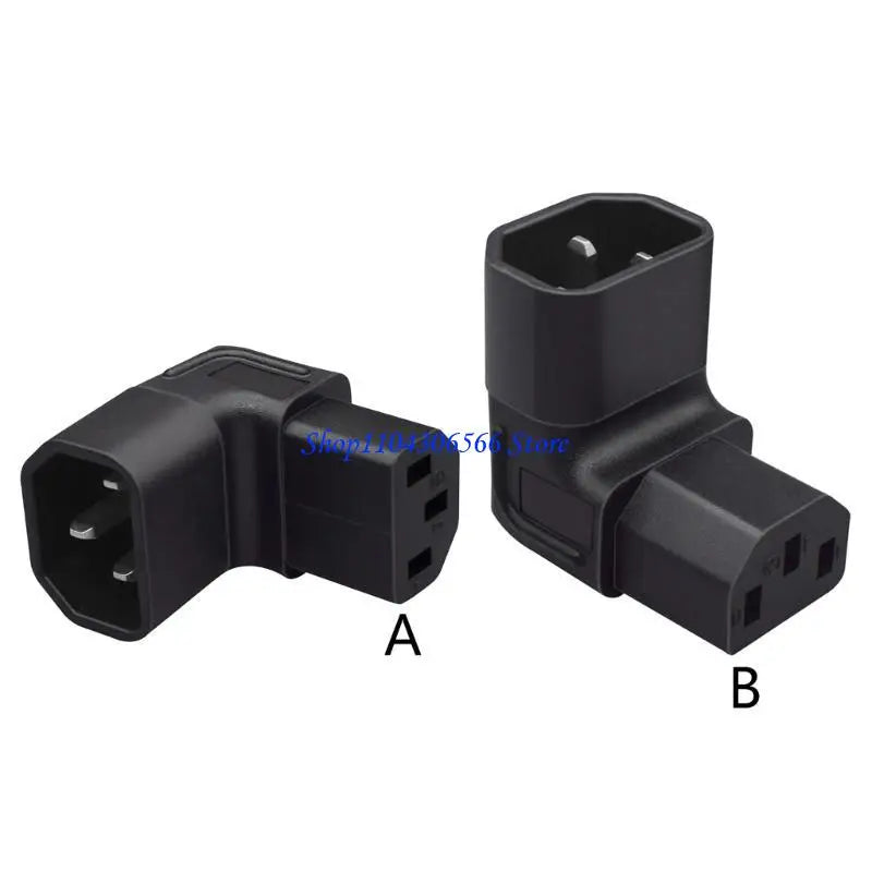IEC320 C14 to C13 Angled Power Adapter – Compact PVC Power Adapter HIP