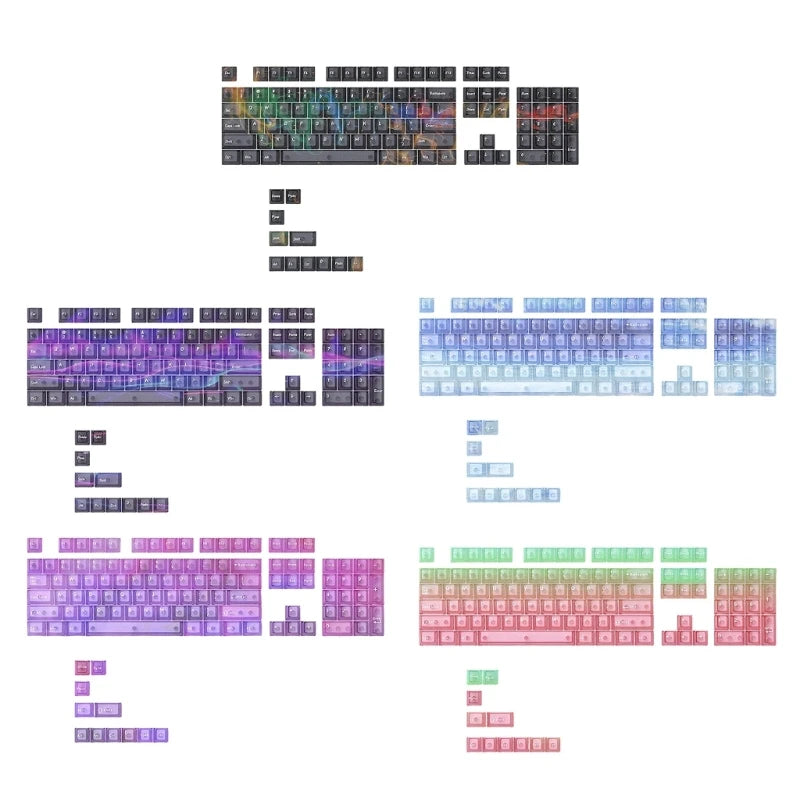 Clear RGB Keycaps 115-Key Set for Mechanical Keyboards | HIP Mechanical Keyboard Keycaps HIP