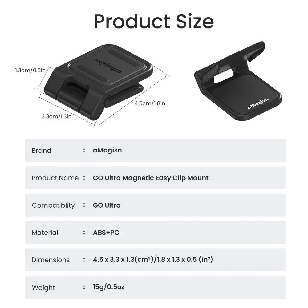 Magnetic Desktop Mount Bracket for Insta360 GO Ultra Camera Mount Bracket HIP