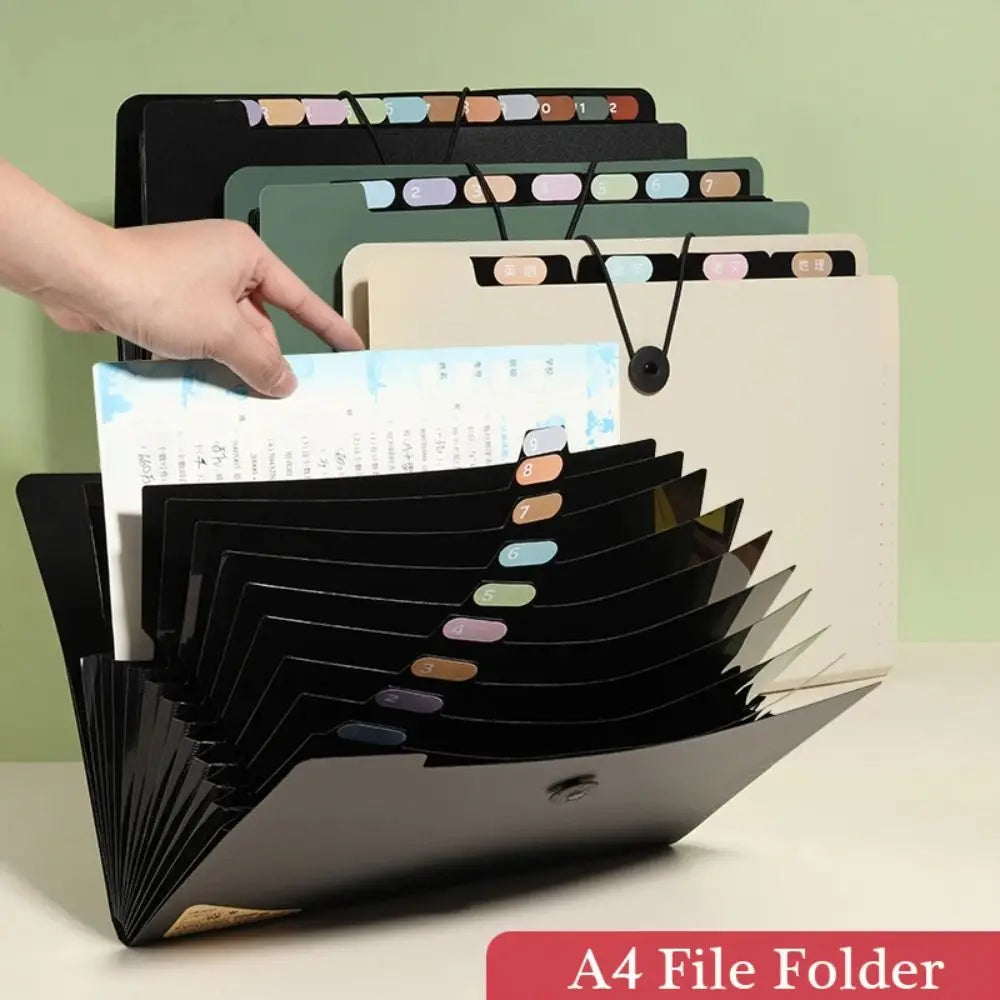 8-Layer A4 Expanding File Folder Organizer – PP Document Bag Expanding File Organizer HIP