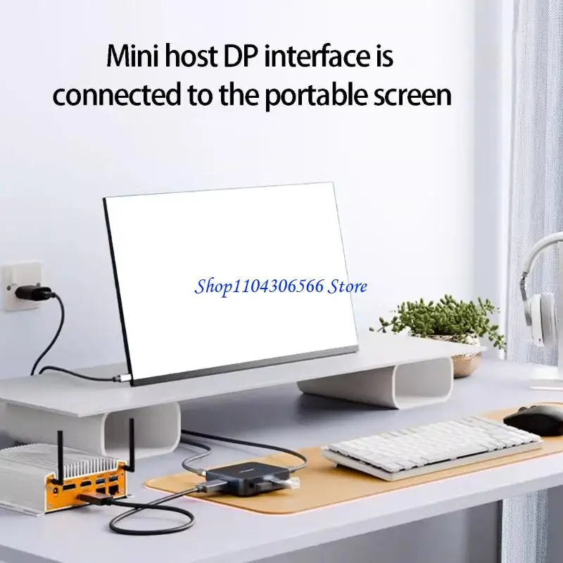 DisplayPort 1.2 to USB-C Adapter – 4K 120Hz + 3 USB Ports Display Port Adapter HIP