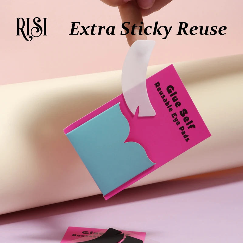 RISI Super Sticky Silicone Eye Pads Reusable Eye Patches Eyelash Extension Lash Lift Pads Under Eye Patch HIP