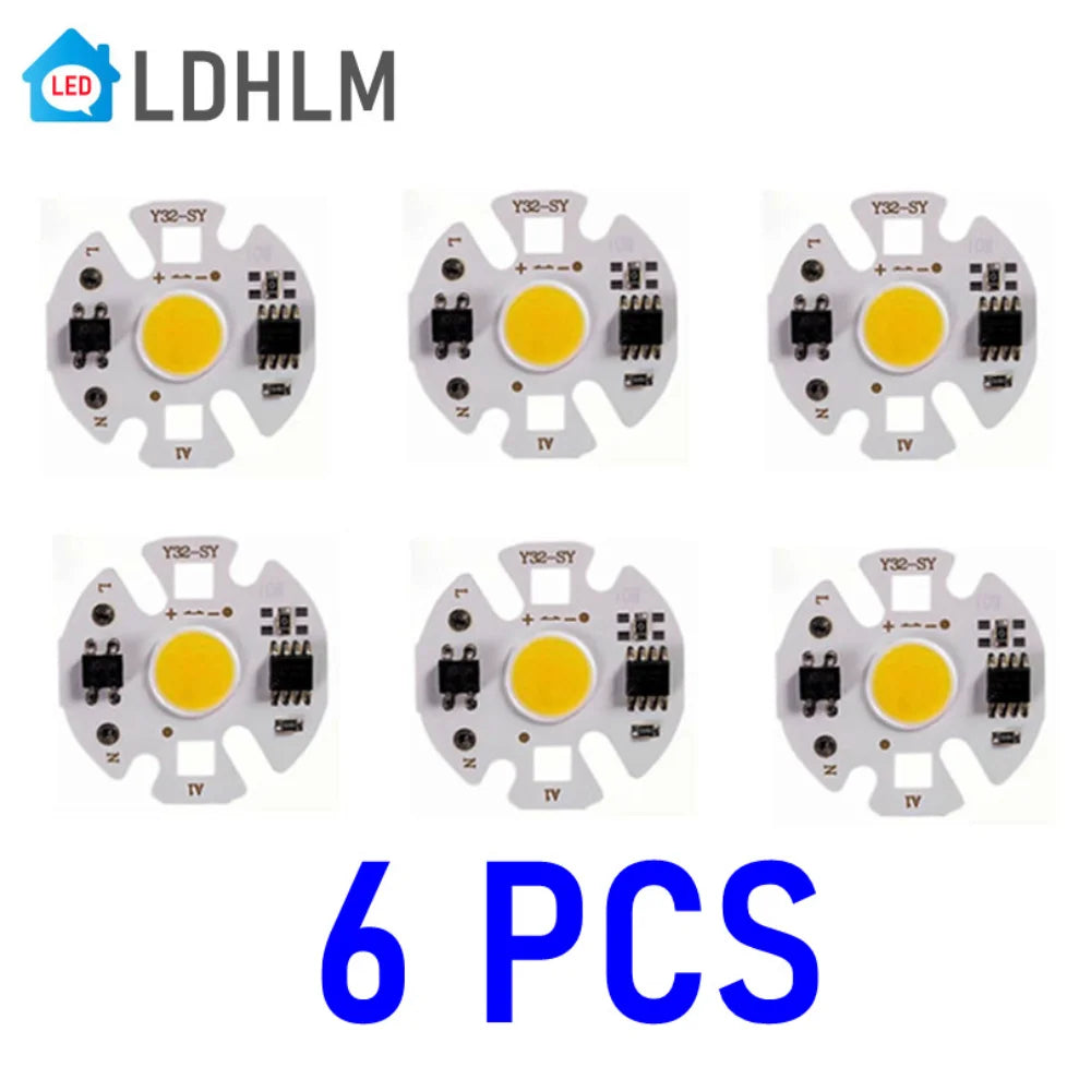 LED COB Chip 3W–12W AC 220V Smart IC No Driver – IP65 DIY LED COB Chip HIP