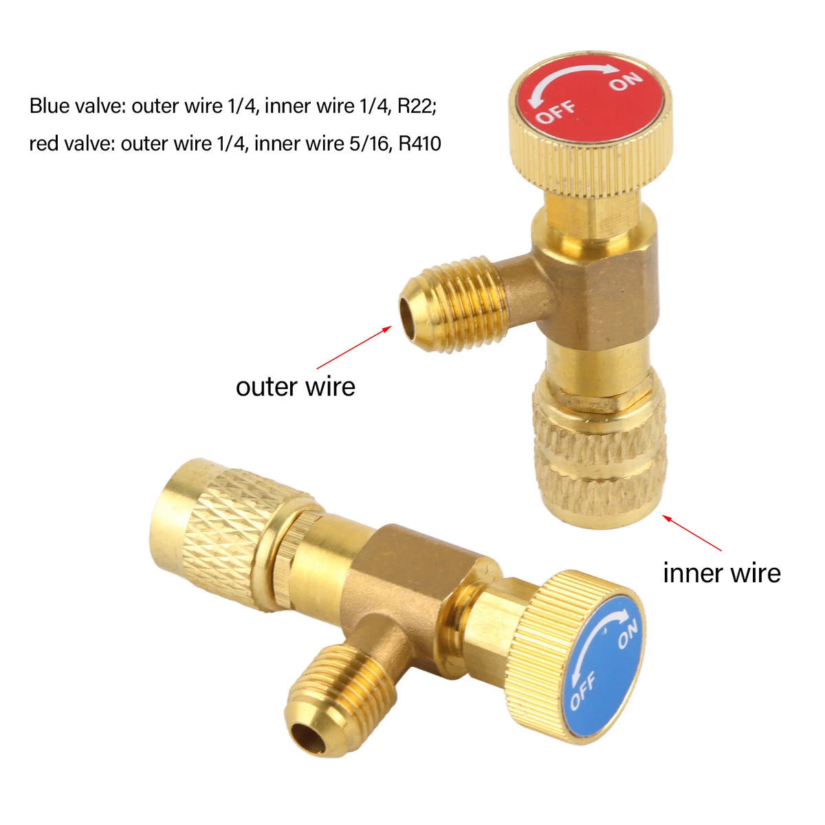 1/4 "Safety Adapter Liquid Safety Valve Liquid Safety Valve R410A R22 Air Conditioning Refrigerant 1/4 "Safety Adapter HIP