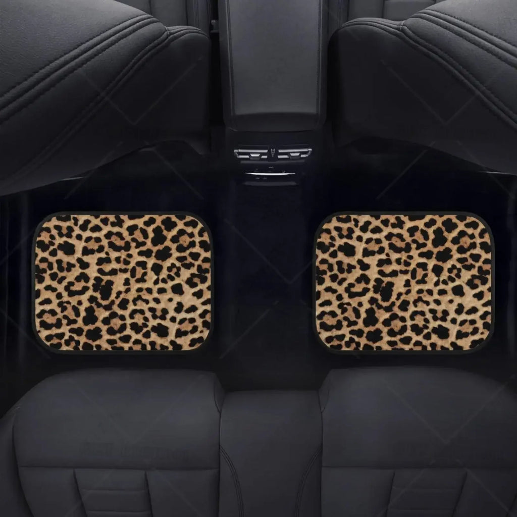 Leopard Print Car Floor Mats – 4-Piece All-Weather Universal Set Car Floor Mats HIP