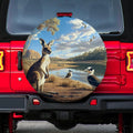 Wild Kangaroo Kookaburra Spare Tire Cover | Polyester SUV Spare Tire Cover HIP 1 14 in