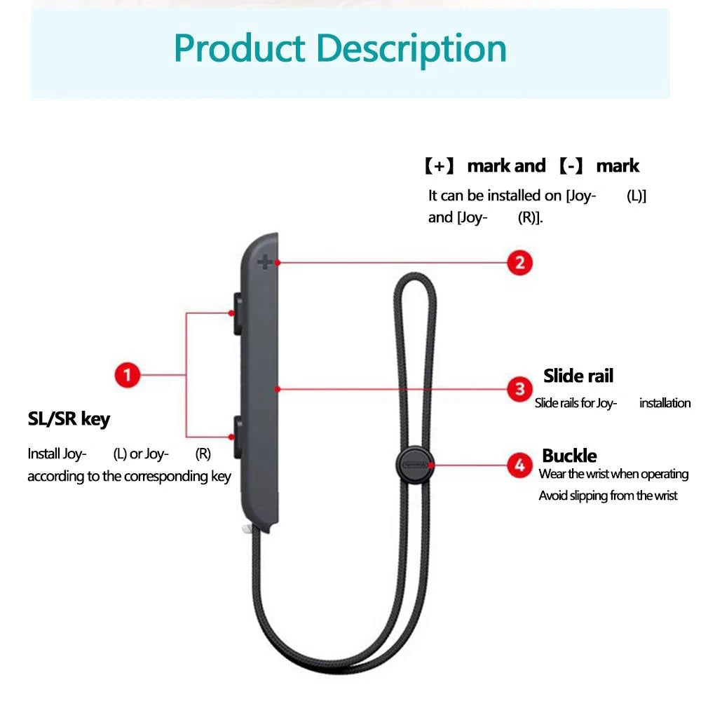 Nintendo Switch Joy-Con Wrist Strap Lanyard – 1 or 2 Pack Controller Wrist Strap HIP