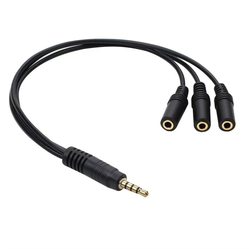 3.5mm Headphone Splitter Cable – 1 to 6 Port AUX Adapter Audio Splitter Cable HIP 1 to 3