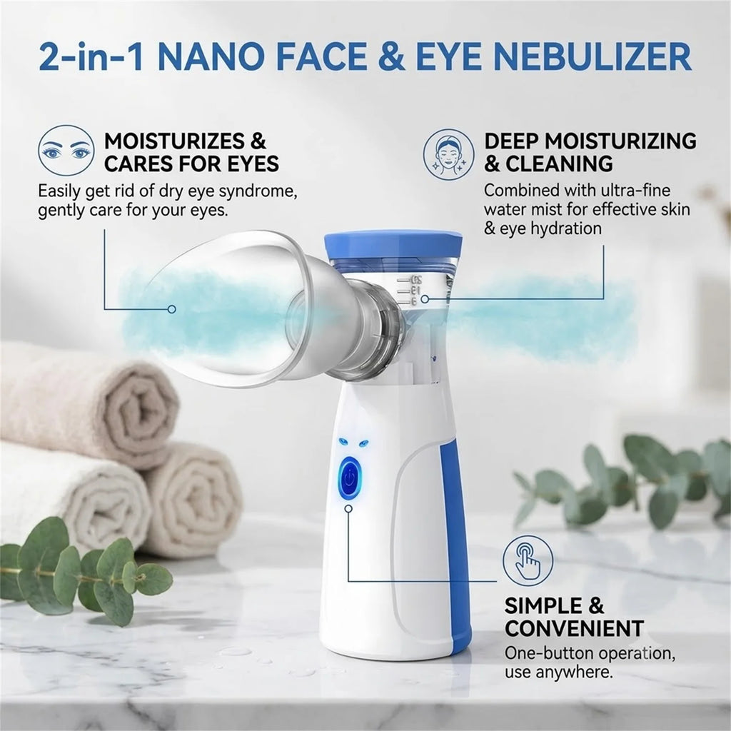 2-in-1 Mesh Facial Mist Sprayer & Eye Moisturizing Nebulizer Facial Mist Sprayer HIP
