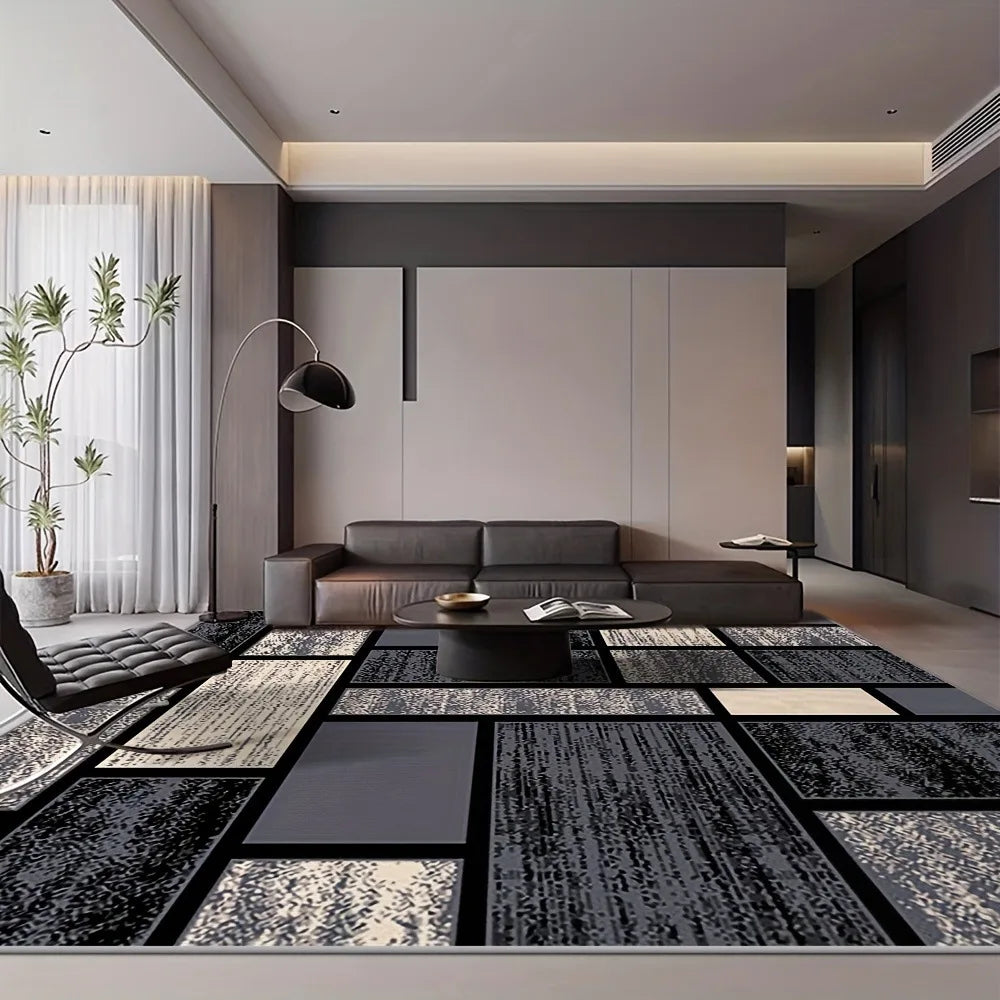 Modern Golden Luxury Area Rug – Non-Slip Polyester Carpet Luxury Area Rug HIP 5 50x80cm-Felt