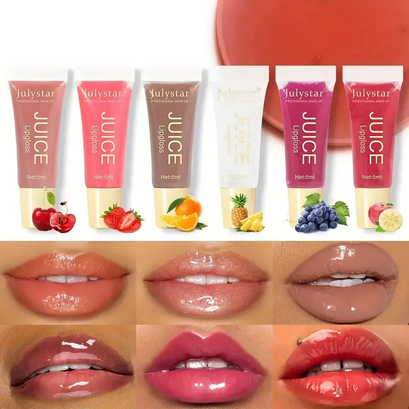 Watery Crystal Clear Jelly Lip Oil Lip Balm Moisturizing And Smoothing Lip Lines Jelly Pout Lip Gloss Glass Lip Fruit Scent HIP