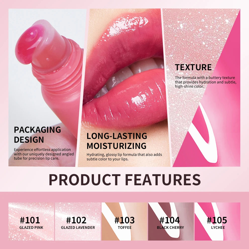 Lip Gloss Lip Oil Plumper Long Lasting Keychain Glowing Butter Moisturizing Pink Nourishing Makeup Care Hydrating Lipstick HIP