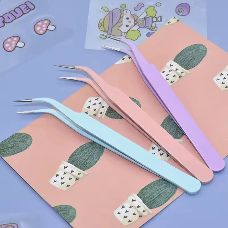Colorful Stainless Steel Tweezers – Nail Art & DIY Crafts Nail Art Tweezers HIP