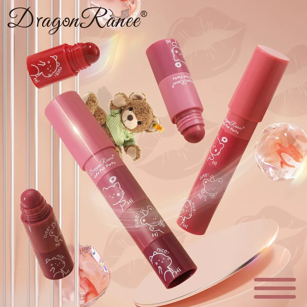 4-in-1 Velvet Matte Lipstick Crayon Kit – 4 Long-Lasting Shades Matte Lipstick Set HIP