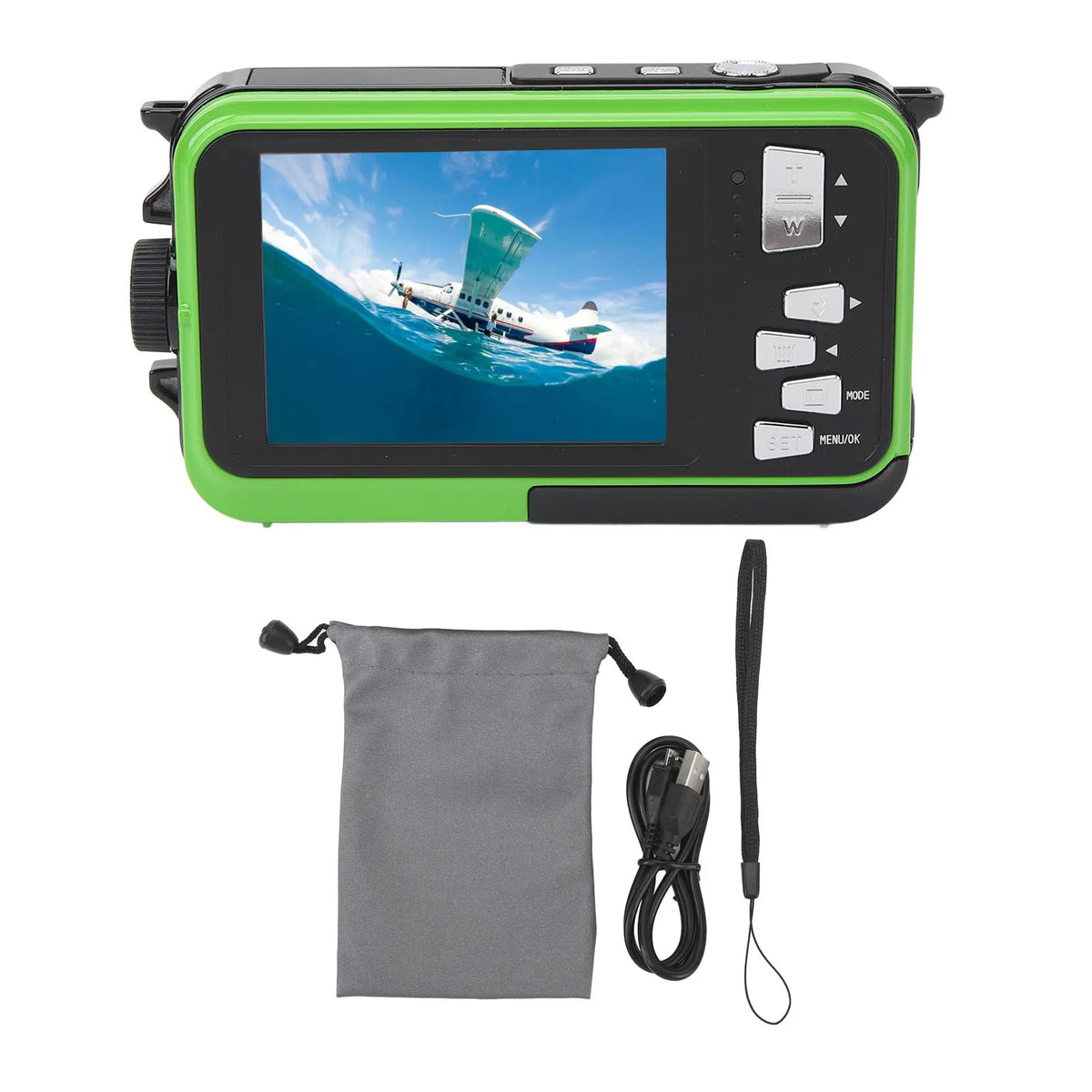 Waterproof Digital Camera Face Detection Timed Selfie 48MP 16X Digital Zoom Dual Screen Portable Digital Camera for Travel HIP A