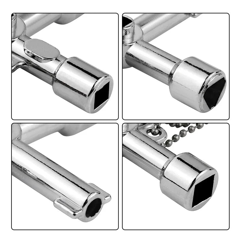 4-in-1 Multi-Function Key Wrench – Zinc Alloy Mini Tool Multi-Function Wrench HIP