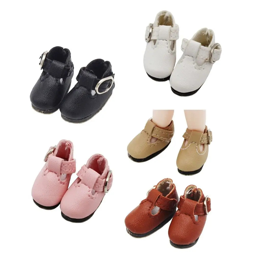 BJD Doll PU Leather Mini Princess Shoes 2.8cm – Multicolor Doll Accessories HIP