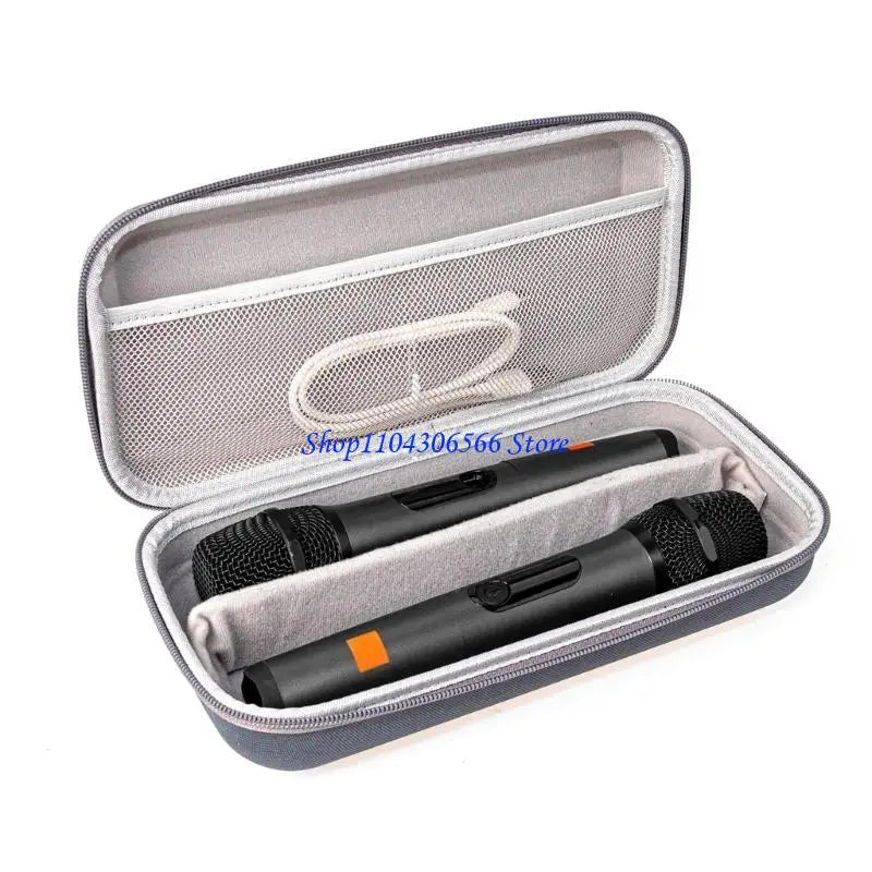 EVA Microphone Carrying Case – Double Zippers & Mesh Pocket Microphone Carrying Case HIP