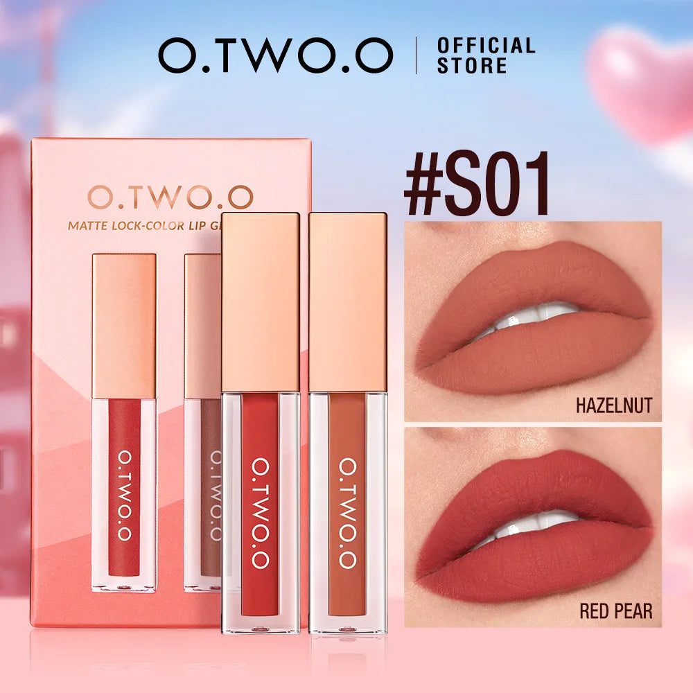 O.TWO.O Matte Liquid Lipstick Set – Transfer-Proof, Waterproof Matte Liquid Lipstick HIP TZ017 S01
