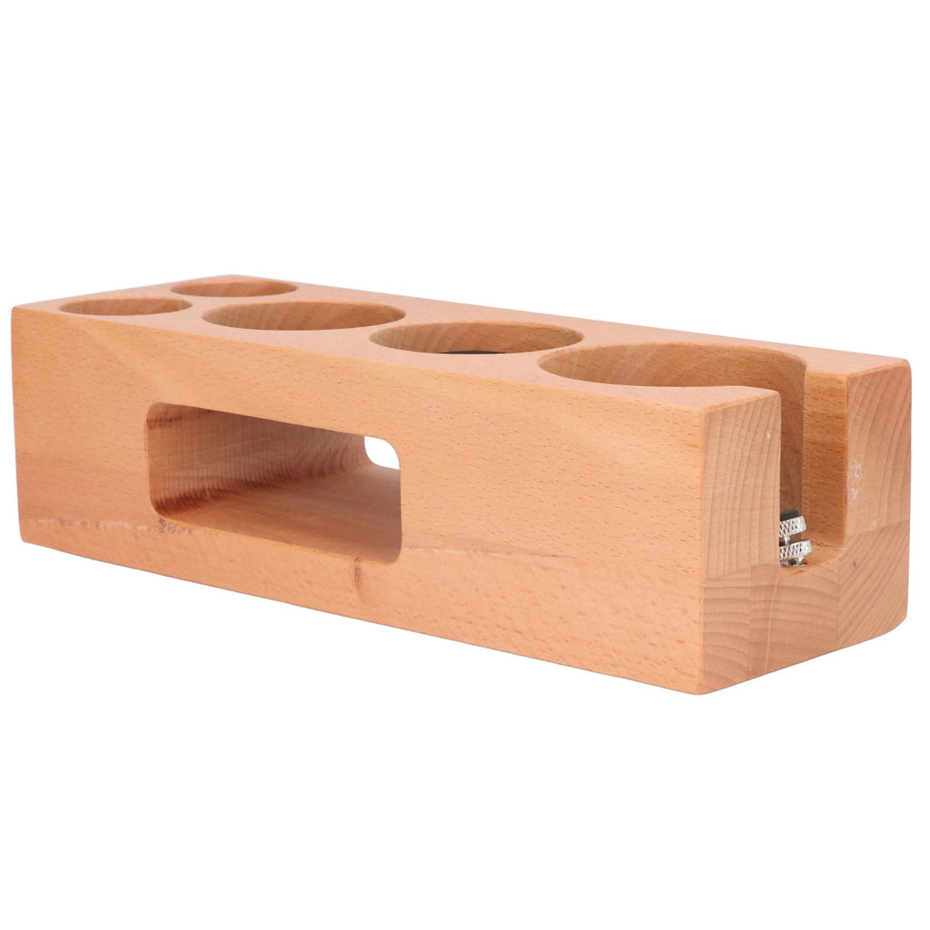 Wood Coffee Filter Tamper Holder Coffee Tamper Mat Stand Exquisite Card Slot Design for 2.3in Coffee Machine Handle Bracket HIP