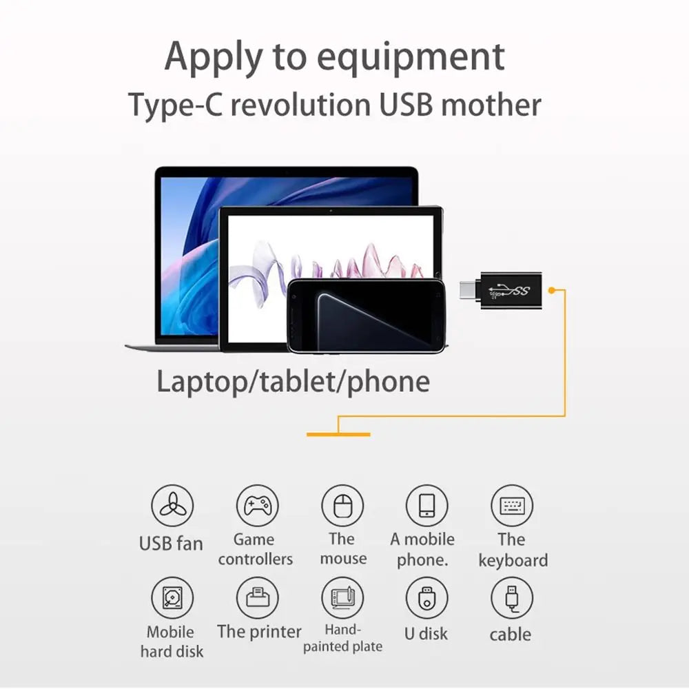 USB-C to USB-A OTG Adapter 5Gbps | Type-C Converter USB OTG Adapter HIP