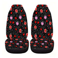 2-Pack Ladybug Heart Car Seat Covers – High Back Polyester Car Seat Covers HIP black