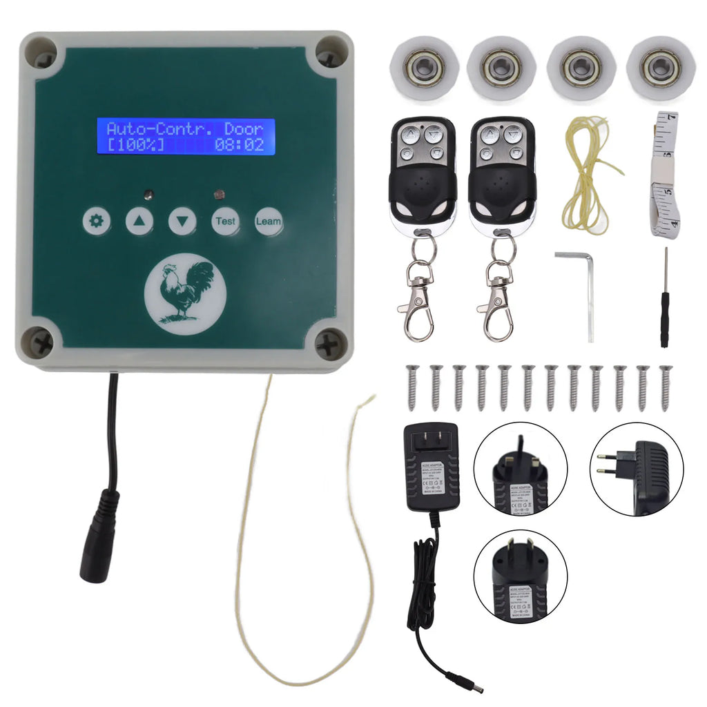 Automatic Chicken Coop Door Controller 100 To 240V Programmable Timer Electric Chicken Door Actuator Motor Set for Farm HIP