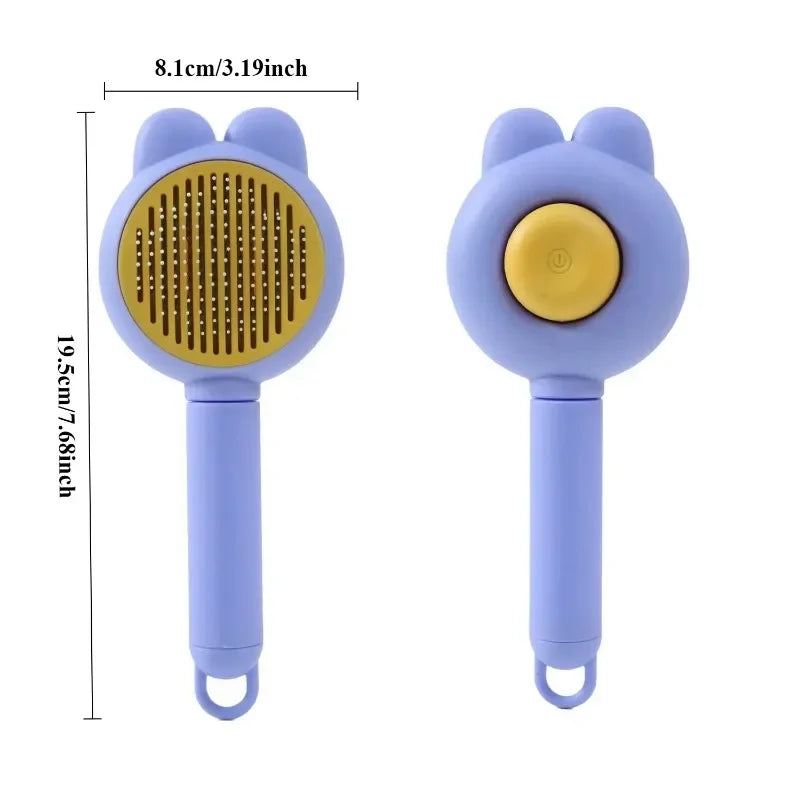 One-Click Self-Cleaning Pet Slicker Brush for Dogs & Cats Pet Grooming Brush HIP