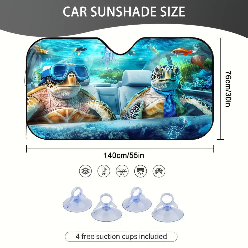 Underwater Turtles Car Sun Visor – Heat & UV Shield Car Sun Visor HIP