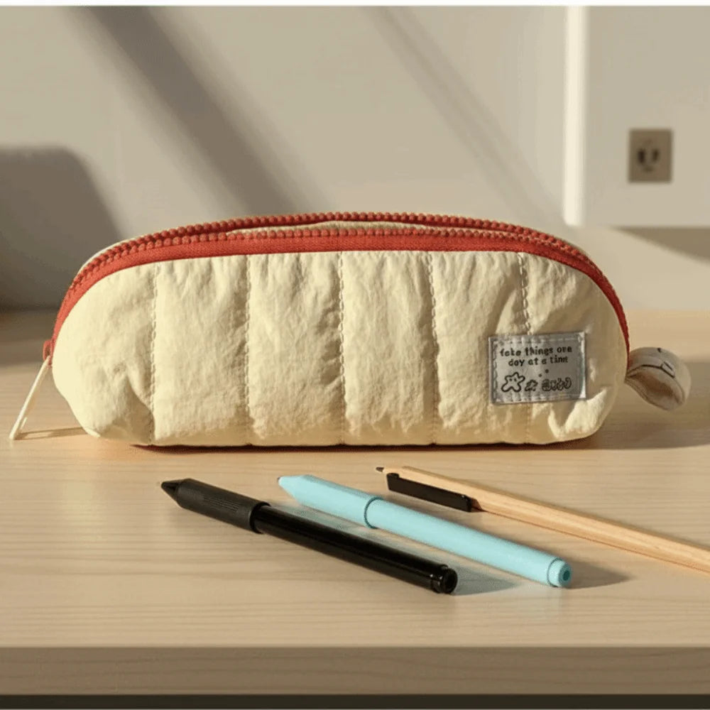 Large Capacity Minimalist Pencil Case – Soft Fabric Pen Bag Pencil Case HIP