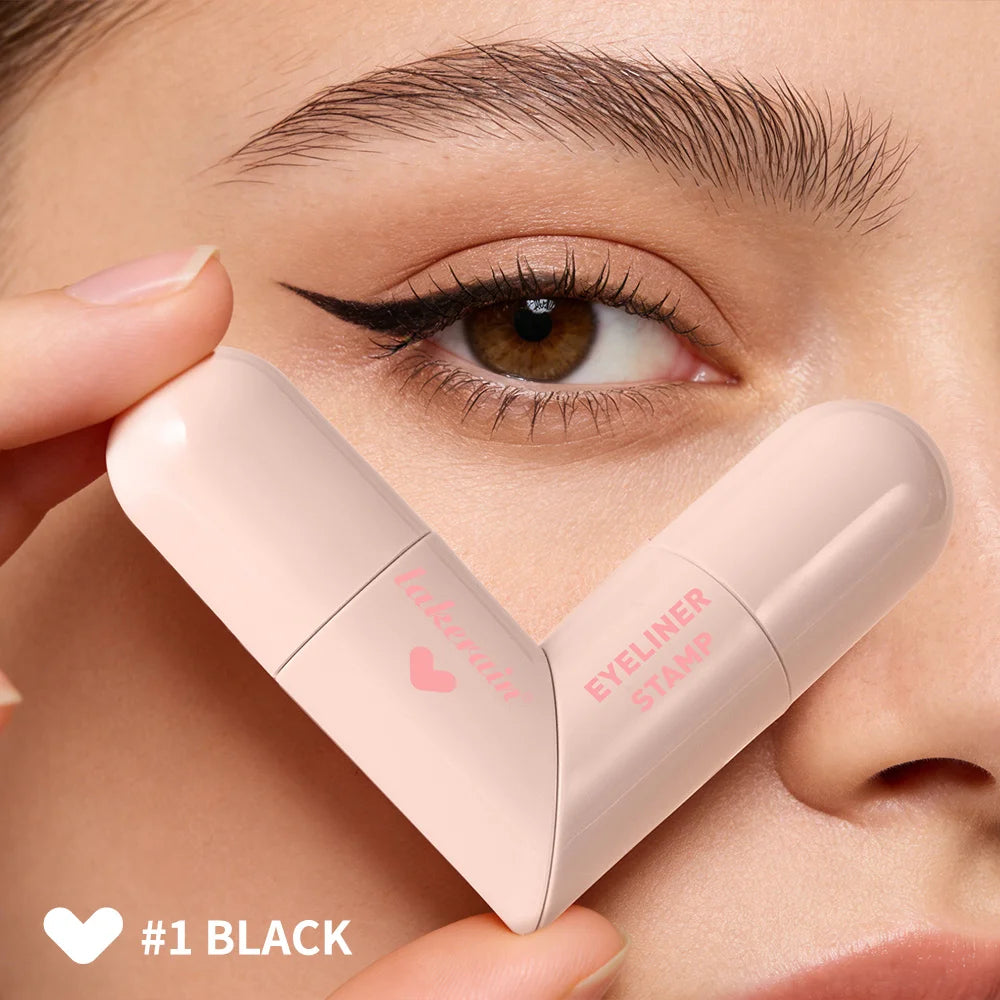 Lakerain Eyeliner Stamp Heart Pattern Precision Liner Long Lasting Color Portable Eye Liner Essential For Makeup Beginners HIP