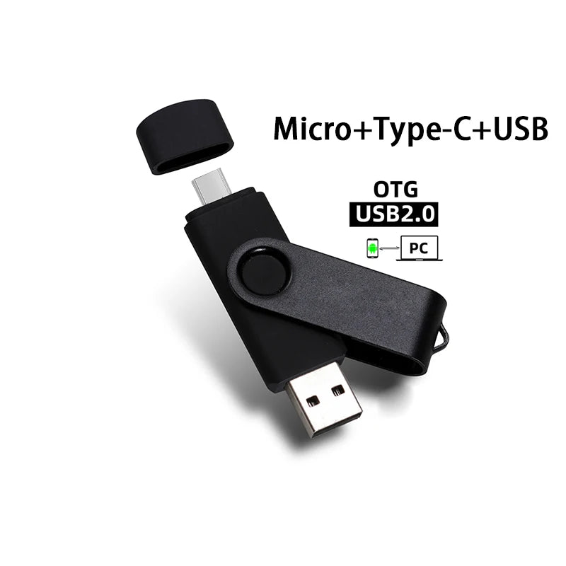 2-in-1 USB-C Flash Drive USB 2.0 – 8GB to 128GB Pen Drive USB Flash Drive HIP