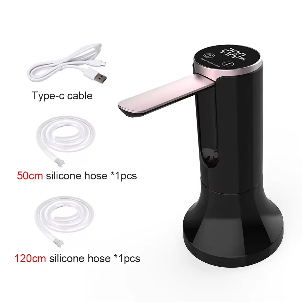 USB Rechargeable Electric Water Dispenser Pump – 19L Foldable Water Dispenser Pump HIP black