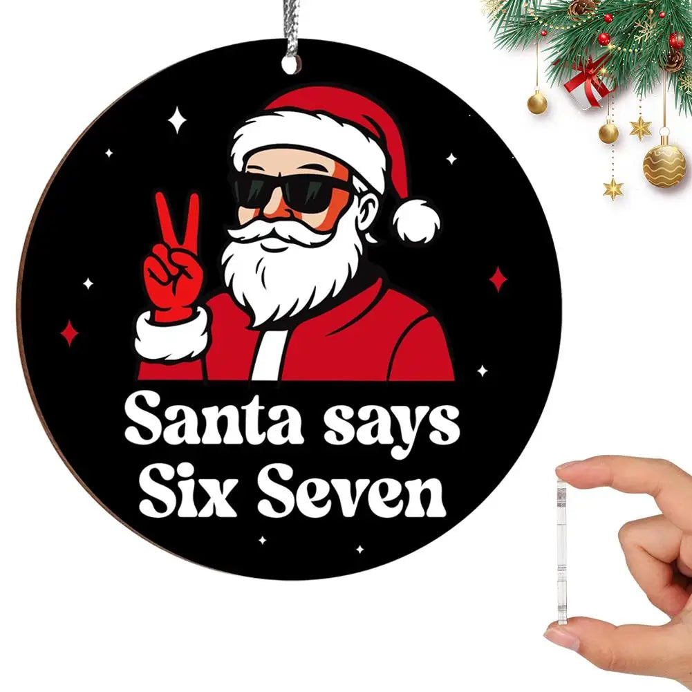 Christmas Pendant Decoration Funny 67 Six Seven Christmas Tree Pendant Ornaments Home Christmas New Year Party Decoration Gifts HIP B