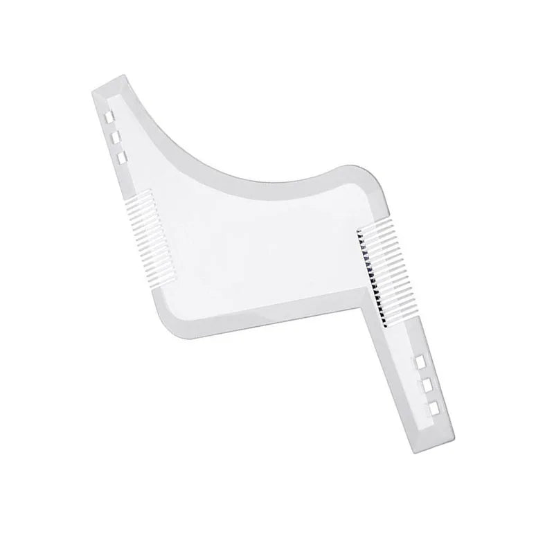 1PC Men Beard Styling Template Stencil Beard Comb for Men Lightweight and Flexible Fits All-In-One Tool Beard Shaping Tool HIP Transparent color