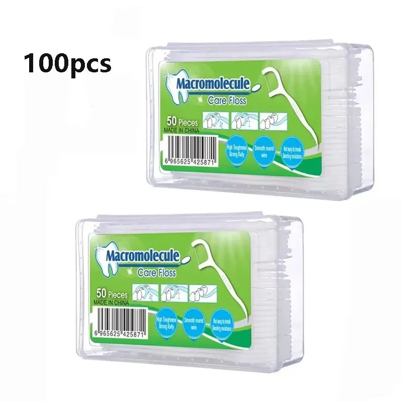 RUZOFO Dental Floss Picks & Interdental Brush Combo Set Dental Floss Combo HIP C609-100pcs