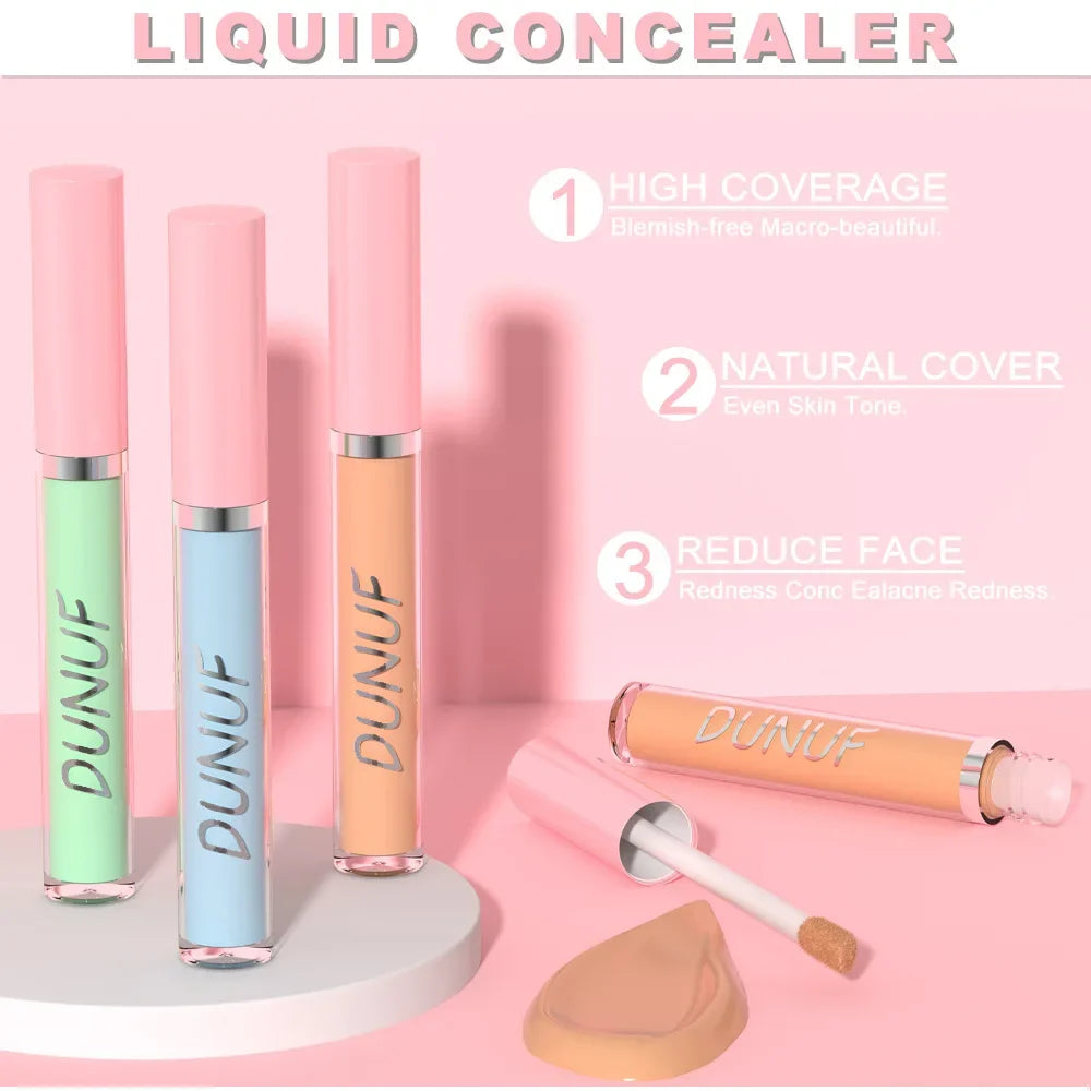 DUNUF Waterproof Liquid Concealer Stick – Color Correcting Liquid Concealer Stick HIP