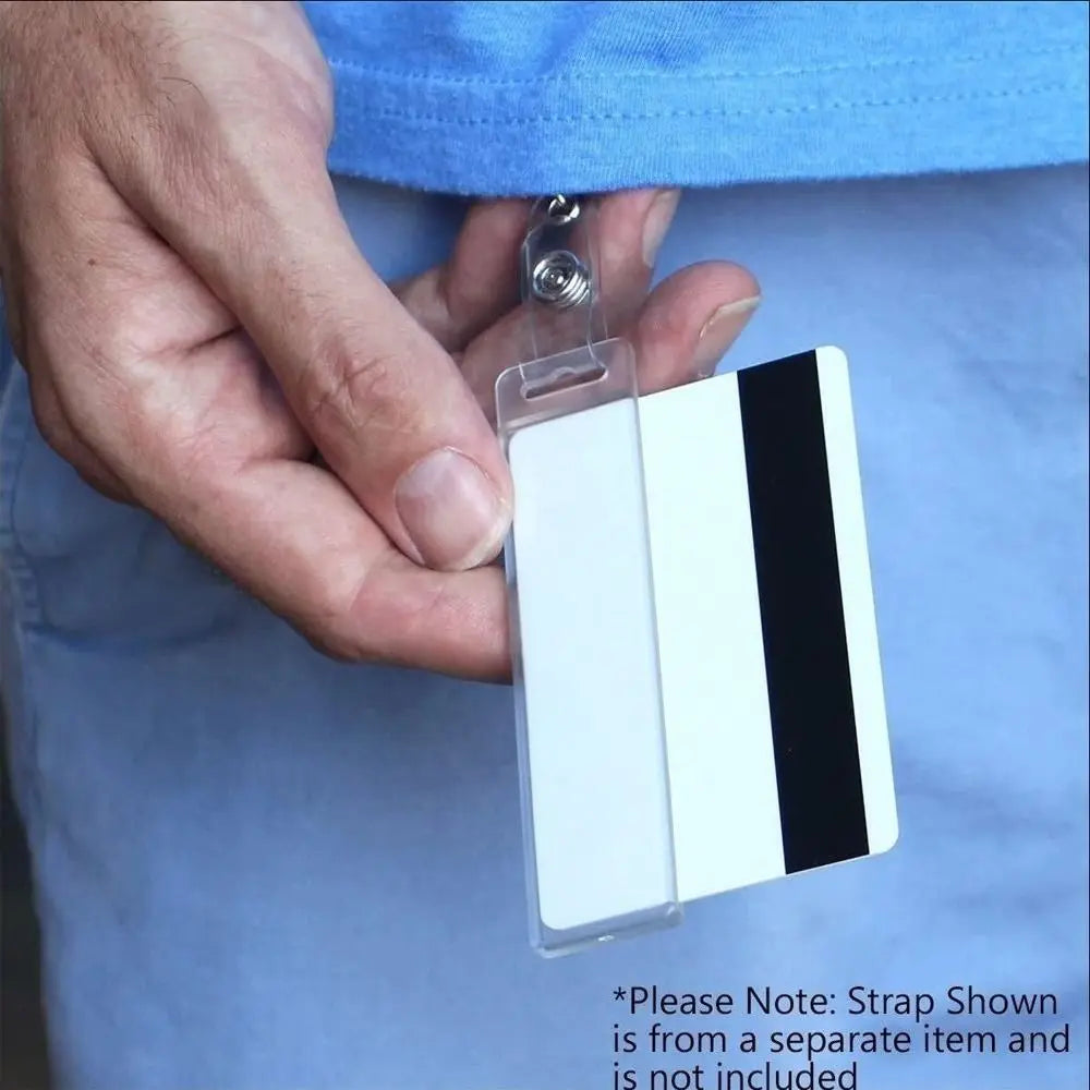 Hard Transparent Half Card Swipe Badge Holder & Sleeve Badge Holder Sleeve HIP