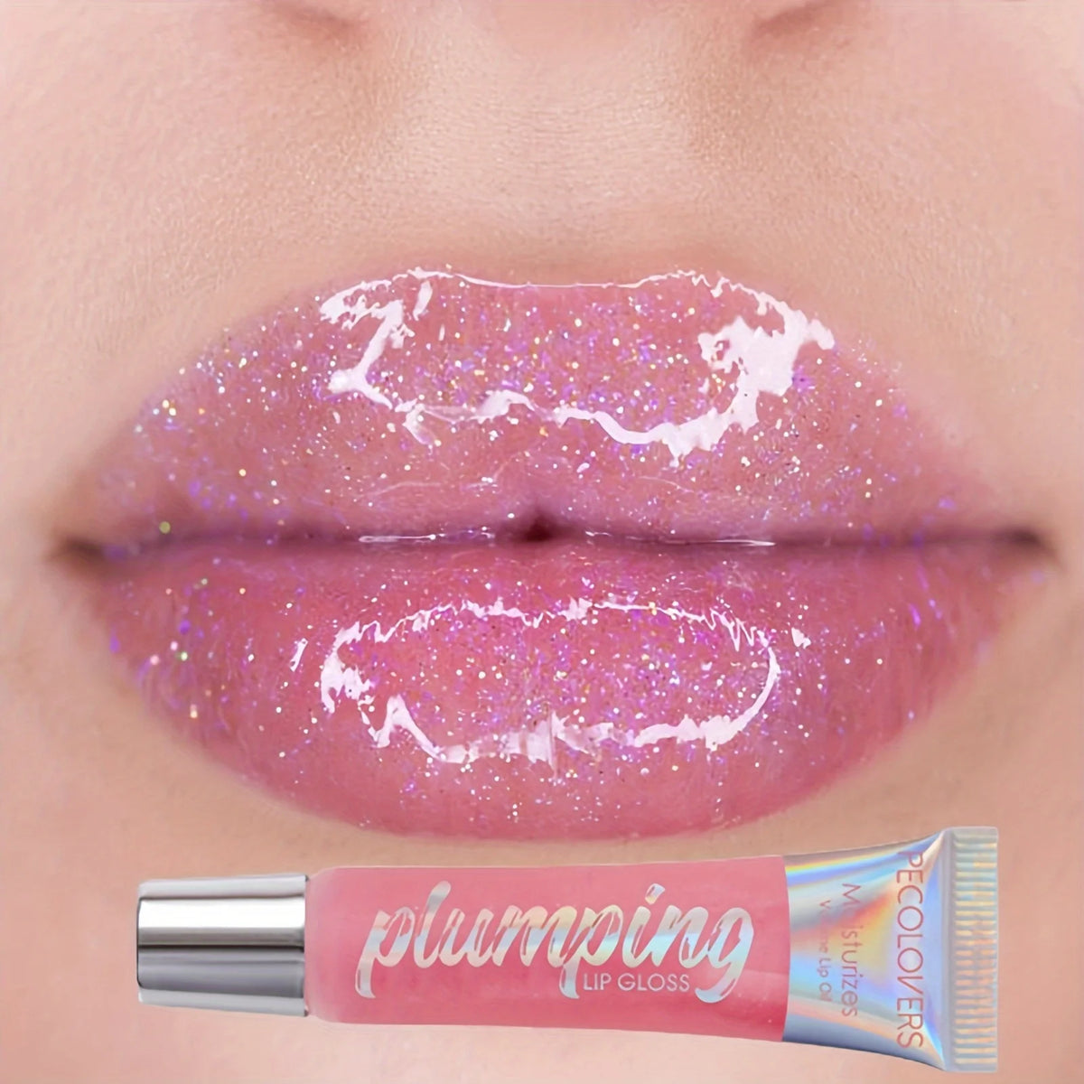 Shimmer Lip Oil Tinted For Fuller Lip Effect, Collagen Lip Gloss, Moisturizing Lip Care Extreme Volume Lip Essence Lips Enhancer HIP