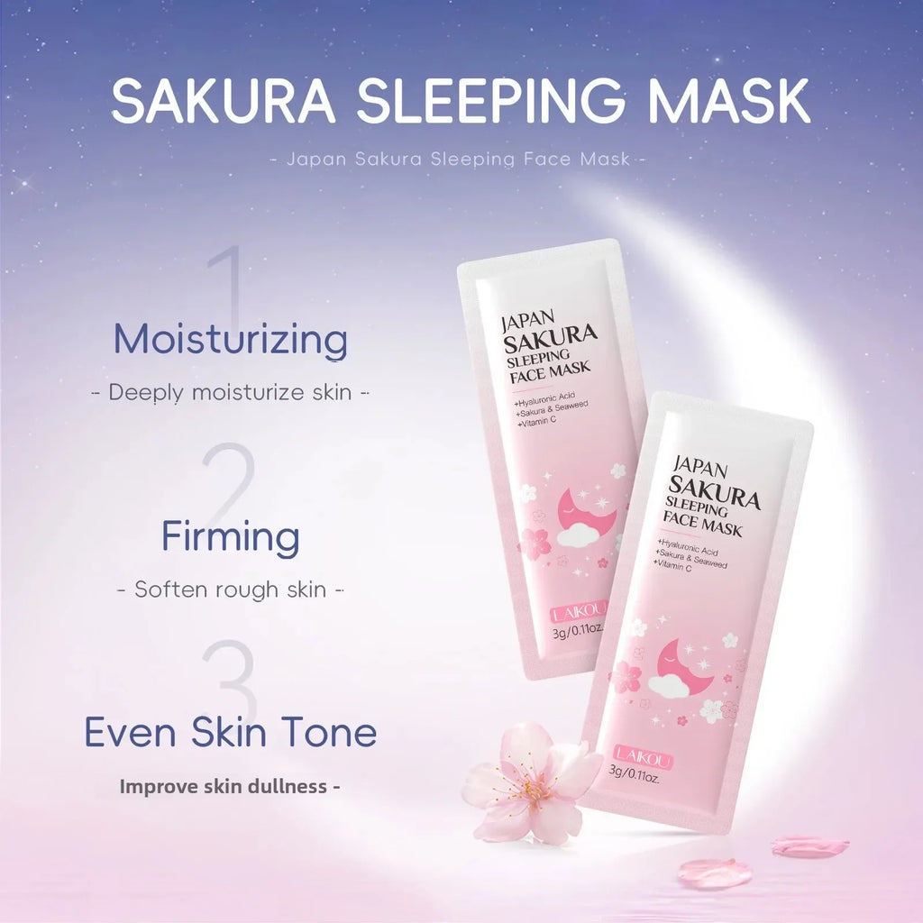LAIKOU Sakura Overnight Sleeping Mask – Hydrating & Brightening Overnight Sleeping Mask HIP
