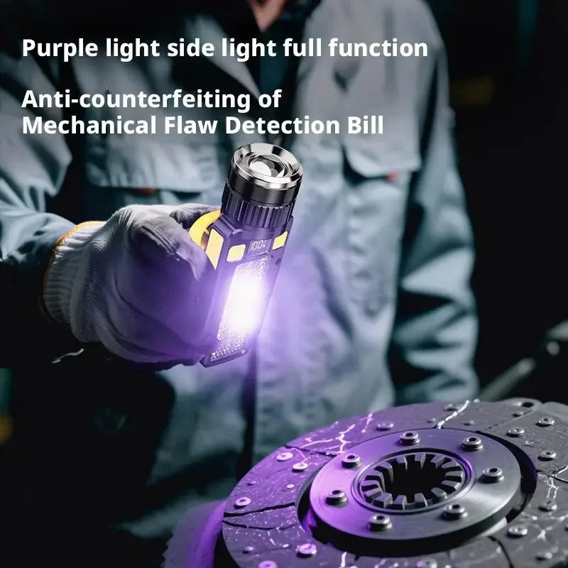 ESMARTER Magnetic LED Work Flashlight with UV Light | X66 LED Work Flashlight HIP