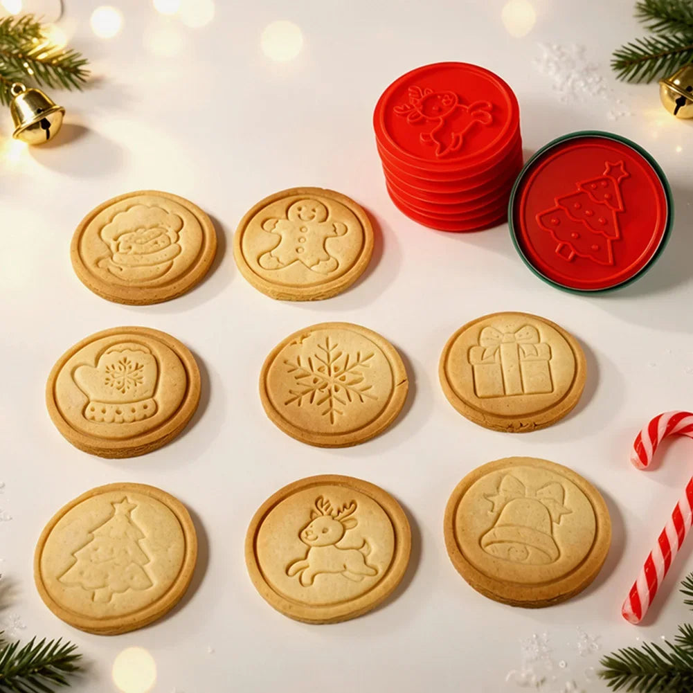 DIY Biscuit Embossing Machine Stamp Biscuit Mold Christmas Baking Pattern Pressing Mold for Making Holiday Party Gift HIP