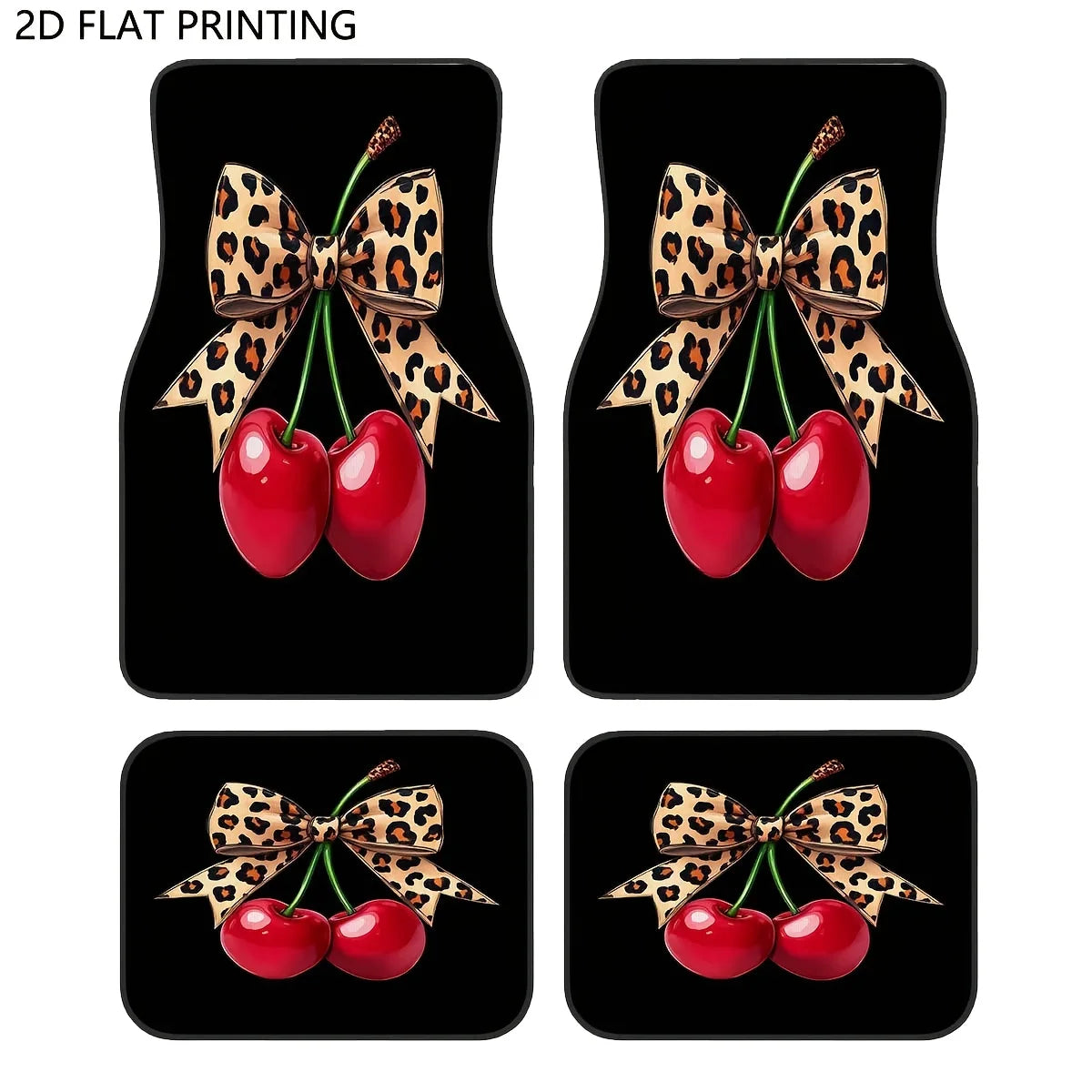 Leopard Cherry Car Floor Mats – All-Season Auto Liners Car Floor Mats HIP 1