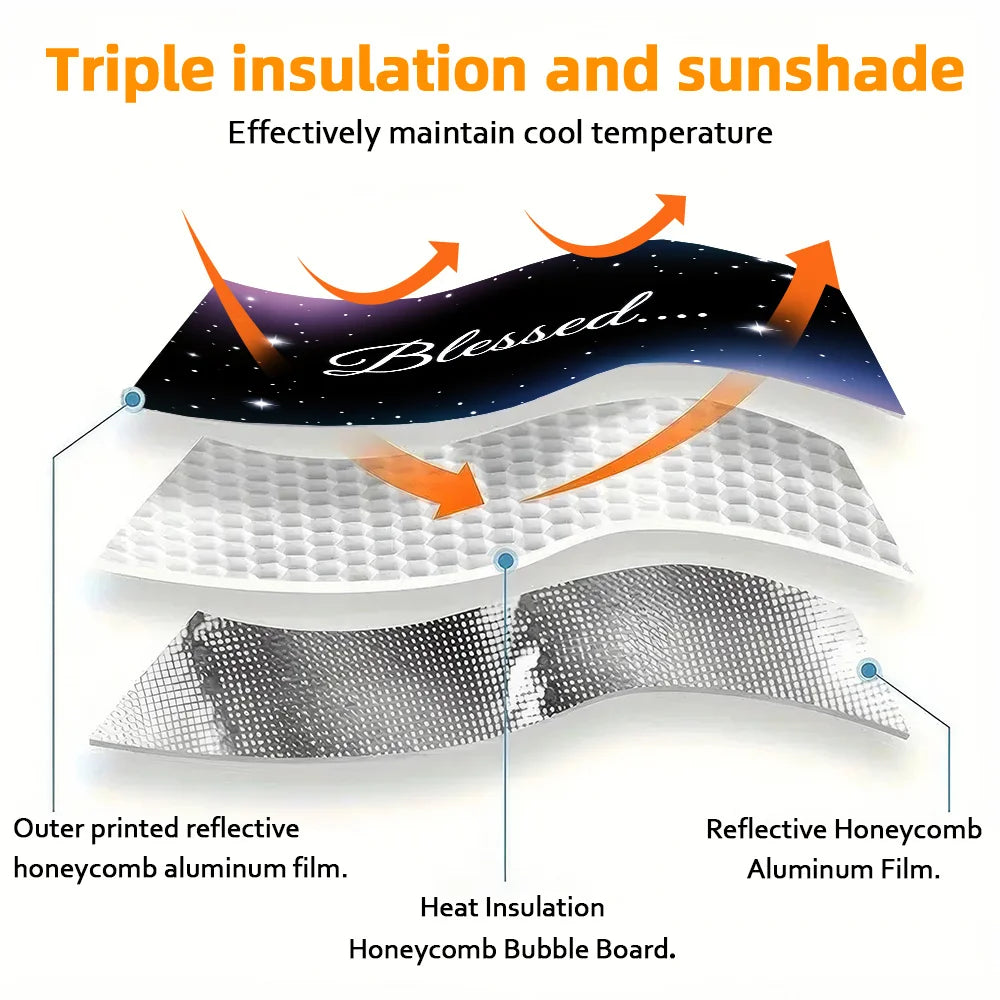 Starry Night Car Sun Visor – UV Protection & Cooling Shade Car Sun Visor HIP